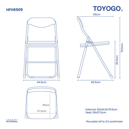 FOLDABLE CHAIR (METAL) RED (HFH6509R)